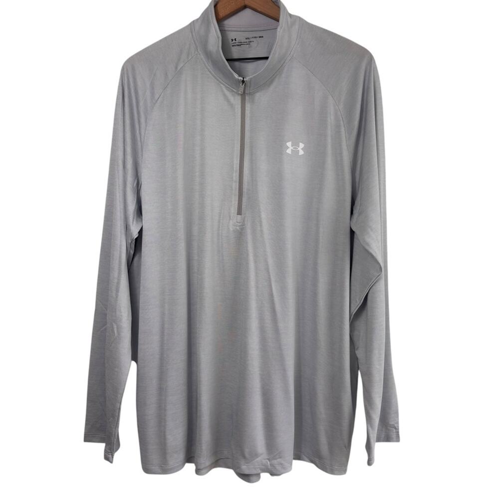 UNDER ARMOUR MENS LOOSE GREY ZIP UP WORKOUT ACTIVEWEAR JACKET SIZE XXL NEW